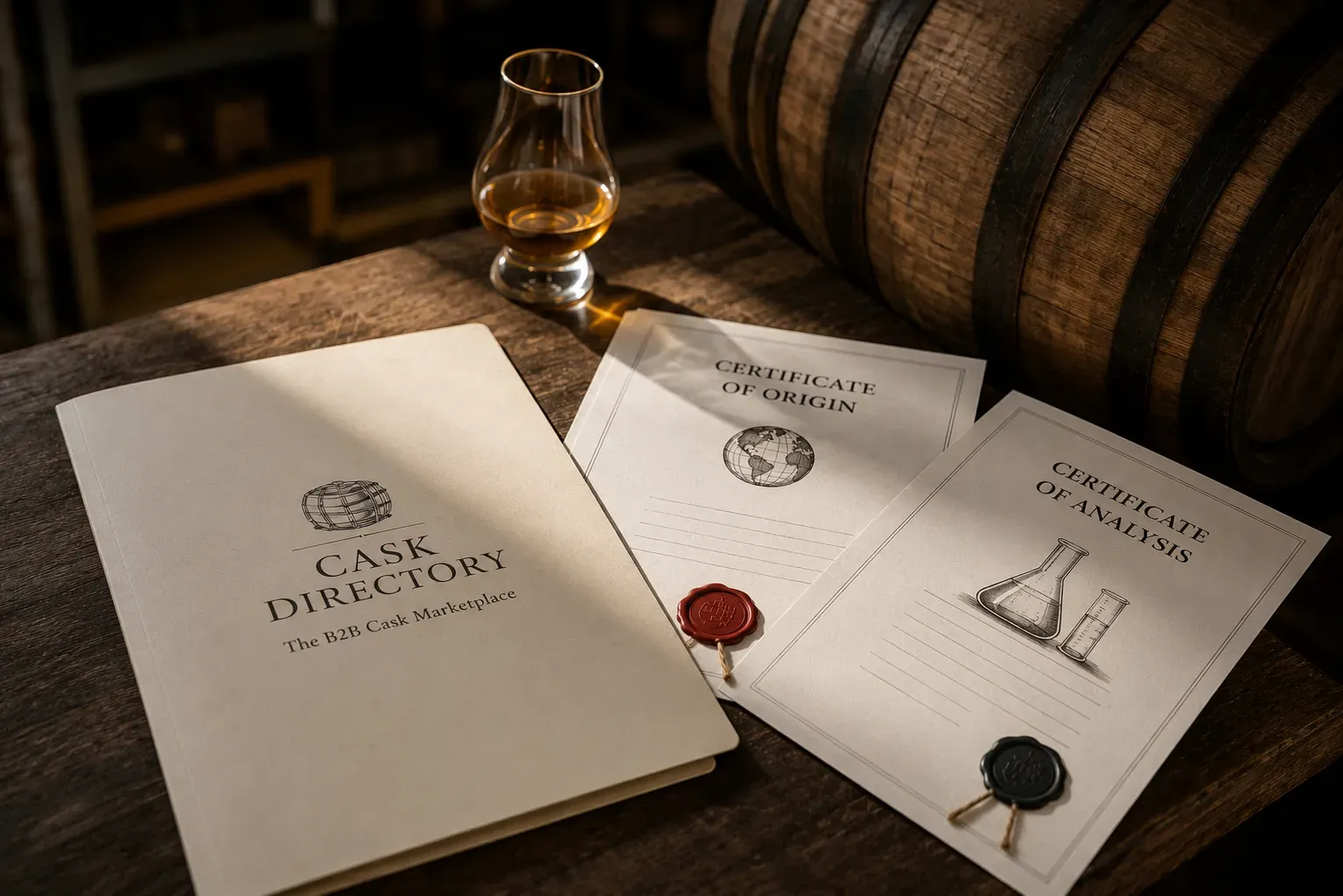 Certificate of Origin and Certificate of Analysis illustration