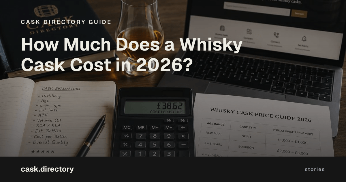 Whisky cask pricing trends and valuation factors in 2026